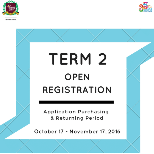 TERM 2 OPEN REGISTRATION