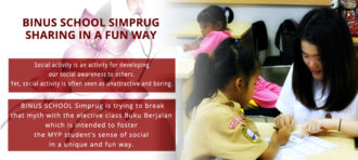 BINUS SCHOOL SIMPRUG, SHARING IN A FUN WAY