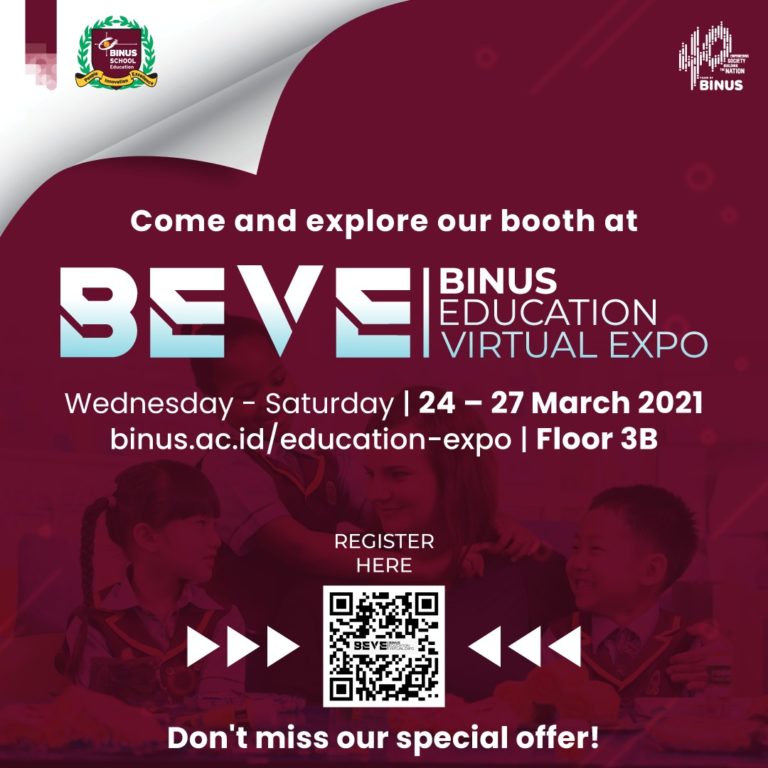 BINUS Education Virtual Expo on 24 - 27 March