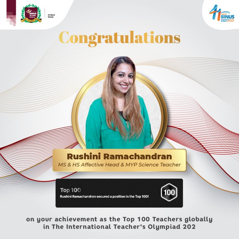 Congratulations to Ms.Rushini Ramachandran!