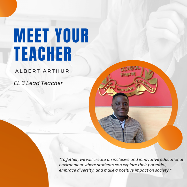 Meet Our New Teacher: Albert Arthur
